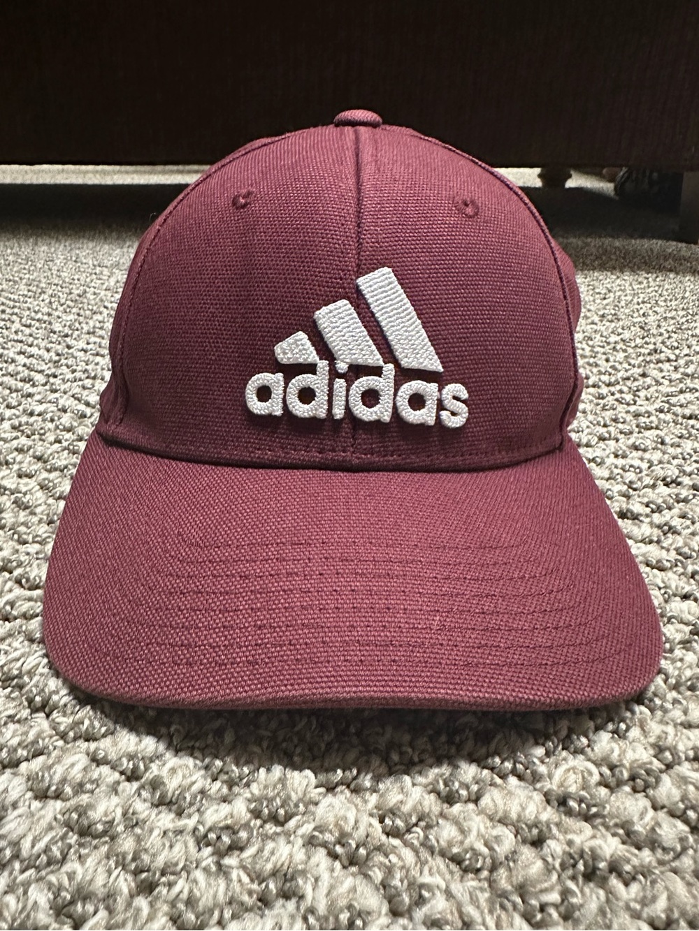 Maroon Adidas fitted hat